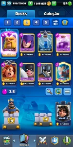 Conta de Clash Royale nível 50 (rei 14) arena 20