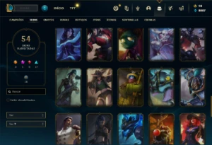 Conta bronze 2 com 90 Champs e 54 Skins ( MAIN ADC ) - League of Legends LOL