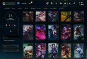 Conta bronze 2 com 90 Champs e 54 Skins ( MAIN ADC ) - League of Legends LOL