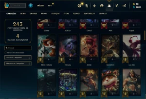 Conta bronze 2 com 90 Champs e 54 Skins ( MAIN ADC ) - League of Legends LOL
