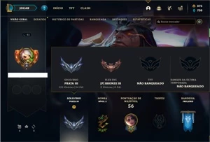 Conta prata 4 com 54 Champs e 28 Skins + 18 Espolios - League of Legends LOL