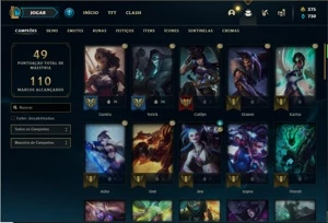 Conta prata 4 com 54 Champs e 28 Skins + 18 Espolios - League of Legends LOL