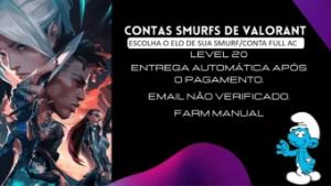 Contas Full acesso valorant smurf Level 20 sem rank, ou com