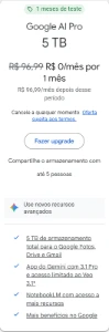 Google Gemini Pro (LINK) - 18 Meses / 30 dias de garantia - Assinaturas e Premium