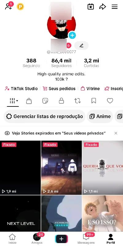 💎 Conta TikTok 86K+ Seguidores - Redes Sociais