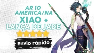 CONTA GENSHIN IMPACT COM  XIAO + LANÇA DE JADE AR 10 ⭐✨