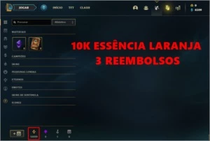 CONTA SMURF COM 10K DE ESSÊNCIA LARANJA - League of Legends LOL