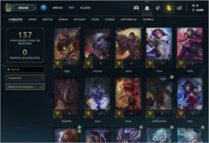 CONTA SMURF COM 10K DE ESSÊNCIA LARANJA - League of Legends LOL
