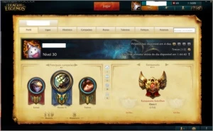 CONTA DE LOL OURO 1 - 31 CAMPEÕES / 10 SKINS / 3 REEMBOLSO - League of Legends