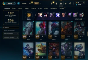 Unranked com 80 Champs e 43 Skins + 15 Fragmentos - League of Legends LOL