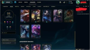 Conta League of Legends Ouro 1 + 76 Champs + 25 Skins LOL