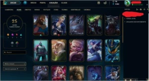 Conta League of Legends Ouro 1 + 76 Champs + 25 Skins LOL