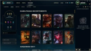 Conta platina iv 128 campeões 112 skins - League of Legends LOL