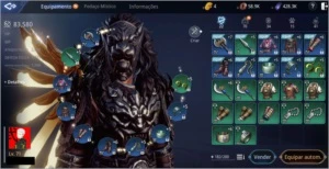 Guerreiro lvl 71 , 83k de poder, 2 pet epico - MIR4