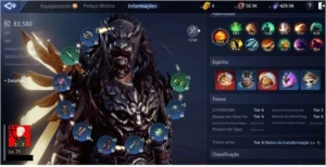 Guerreiro lvl 71 , 83k de poder, 2 pet epico - MIR4