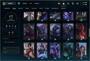 Conta Mestre com 493 PDL, 61 skins e 54 champs - League of Legends LOL