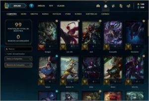 Conta Mestre com 493 PDL, 61 skins e 54 champs - League of Legends LOL