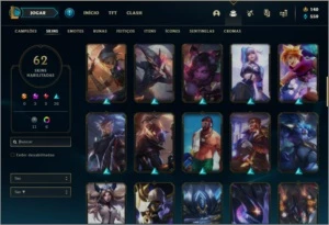 Conta Mestre com 493 PDL, 61 skins e 54 champs - League of Legends LOL