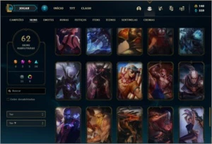 Conta Mestre com 493 PDL, 61 skins e 54 champs - League of Legends LOL