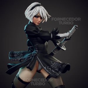 2B - Nier Automata 3D - Arquivo .Stl Para Impressão 3D - Outros