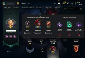 Conta prata 4 com 90 Champs e 116 Skins + 1.3kk de Katarina - League of Legends LOL