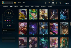 Conta prata 4 com 90 Champs e 116 Skins + 1.3kk de Katarina - League of Legends LOL