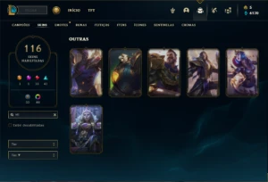 Conta prata 4 com 90 Champs e 116 Skins + 1.3kk de Katarina - League of Legends LOL