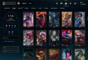 Conta prata 4 com 90 Champs e 116 Skins + 1.3kk de Katarina - League of Legends LOL