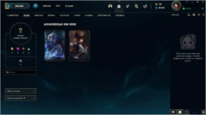 CONTA LOL PLATINA 3 - 60% WINRATE - 35 CHAMP - 2 SKINS - League of Legends