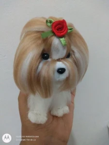 Mini Shitzu - Amigurumi De Crochê - Artesanato e Personalizados