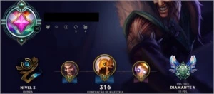 Conta Diamante 5 (Borda Platina) - League of Legends LOL