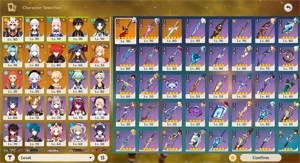 Zhongli C1 + Itto + Chifres Vermelhos + Ayaka + Cortadora... - Genshin Impact