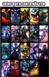 Conta League of Legends com todas as skins do jogo LOL