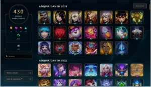 Conta LOL platina 3, Lvl 486, 685 skins e all champs. - League of Legends