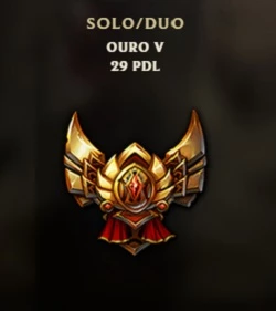 CONTA LEAGUE OF LEGENDS - GOLD V - MMR ALTO 29 PTS LOL