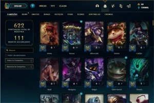 Conta Unranked com TODOS os champs e 149 Skins + 31 Cromas - League of Legends LOL