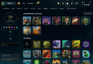 Lol Ferro, 35K Ea, Lvl 30, Upada na Mão e com Skin Lendária - League of Legends