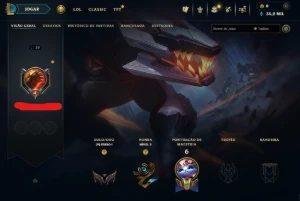 Lol Ferro, 35K Ea, Lvl 30, Upada na Mão e com Skin Lendária - League of Legends