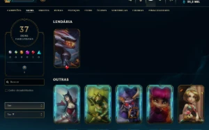 Lol Ferro, 35K Ea, Lvl 30, Upada na Mão e com Skin Lendária - League of Legends