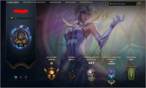 conta lol lvl 352 + valorant beta com faca butterfly - League of Legends