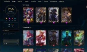 conta lol lvl 352 + valorant beta com faca butterfly - League of Legends