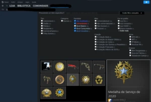 Counter-Strike 2 Prime Com Medalhas Raras E Antigas 