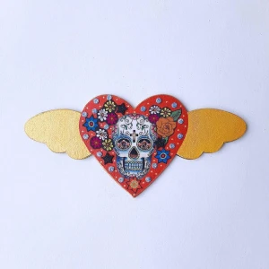 Enfeite de Parede Caveira Decorada - Artesanato e Personalizados