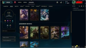 Conta league of legends elo ouro, skins vitoriosas. LOL