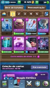 CONTA NO CLASH ROYALE NÍVEL 12 COM TODAS CARTAS