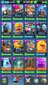 CONTA NO CLASH ROYALE NÍVEL 12 COM TODAS CARTAS