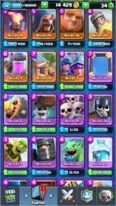CONTA NO CLASH ROYALE NÍVEL 12 COM TODAS CARTAS