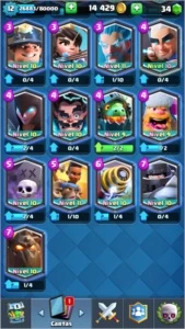 CONTA NO CLASH ROYALE NÍVEL 12 COM TODAS CARTAS