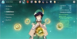 [AR50] DILUC - VENTI - QIQI - KEQING + 13 PERSONAGENS 4* - Genshin Impact