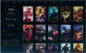 Conta lol 110 champs, 199 skins, unranked level 303 - League of Legends